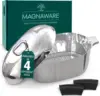 Oven - 12.6  Pot ForCookware, Bread Baking & More - Roaster Pan with Silicone C 1