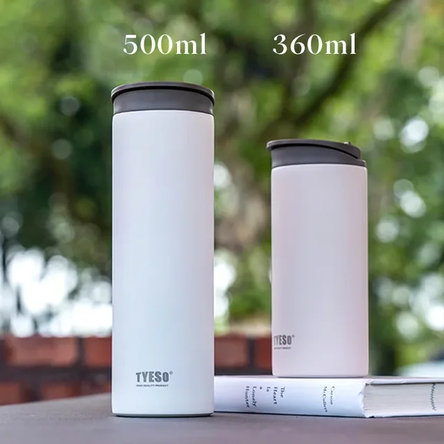 Tyeso Stainless Steel Insulated Travel Mug Leak-Proof Direct Drink Water Bottle for Men and Women Portable Car Coffee Cup 2