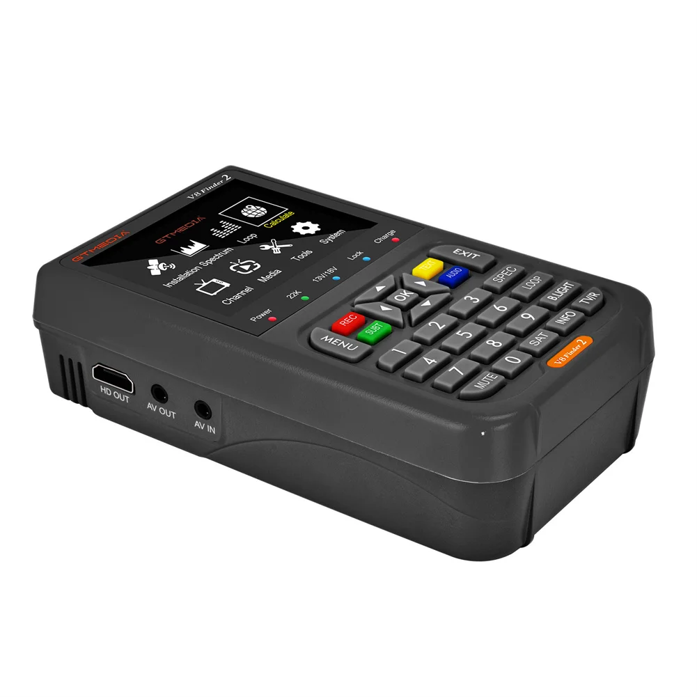 Satellite Signal Finder V8 Finder2 3.5" HD LCD Screen 4000mAh Rechargeable For DVB-S/S2 MPEG-2/4 H.264 8 Bit Receiver
