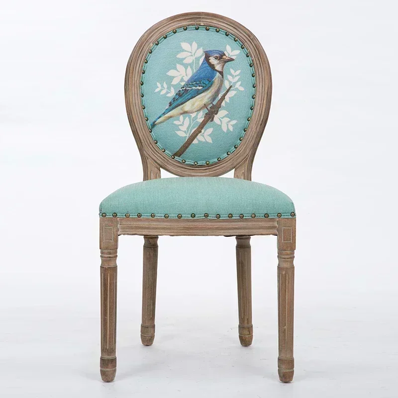 Dining Chair Accent Vintage Dining Chairs Bar Wooden High Single Comfortable Office Home Furniture