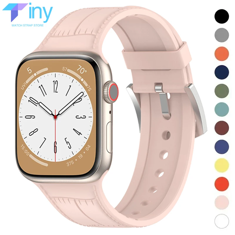 

Bamboo Knot Strap for Apple Watch Ultra 2 Band 49mm 45mm 41mm 40mm 38 42mm 44mm Silicone Correas Iwatch 9 8 7 6 SE 5 Bracelet