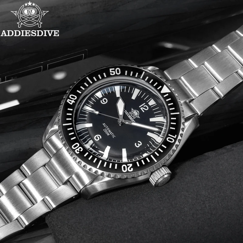 ADDIESDIVE Men's Automatic Mechanical Watch 20Bar Waterproof Sapphire Glass Super Luminous Watches AD2056 BUSINESS Reloj Hombre