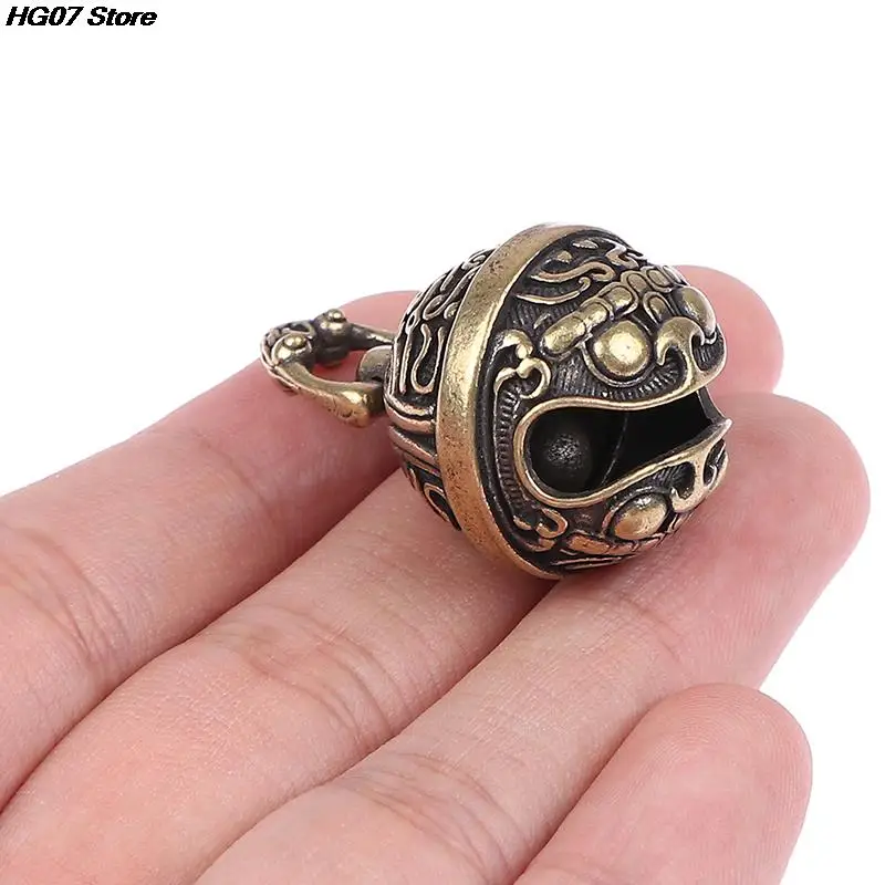 1PC Lucky Brass Handicraft Die Casting Drop Bell Key Car Button Wind Bell Sect Bronze Creative Gift Fengshui Home Pendant Vintage Jingle Bells Wind Bell Pendant