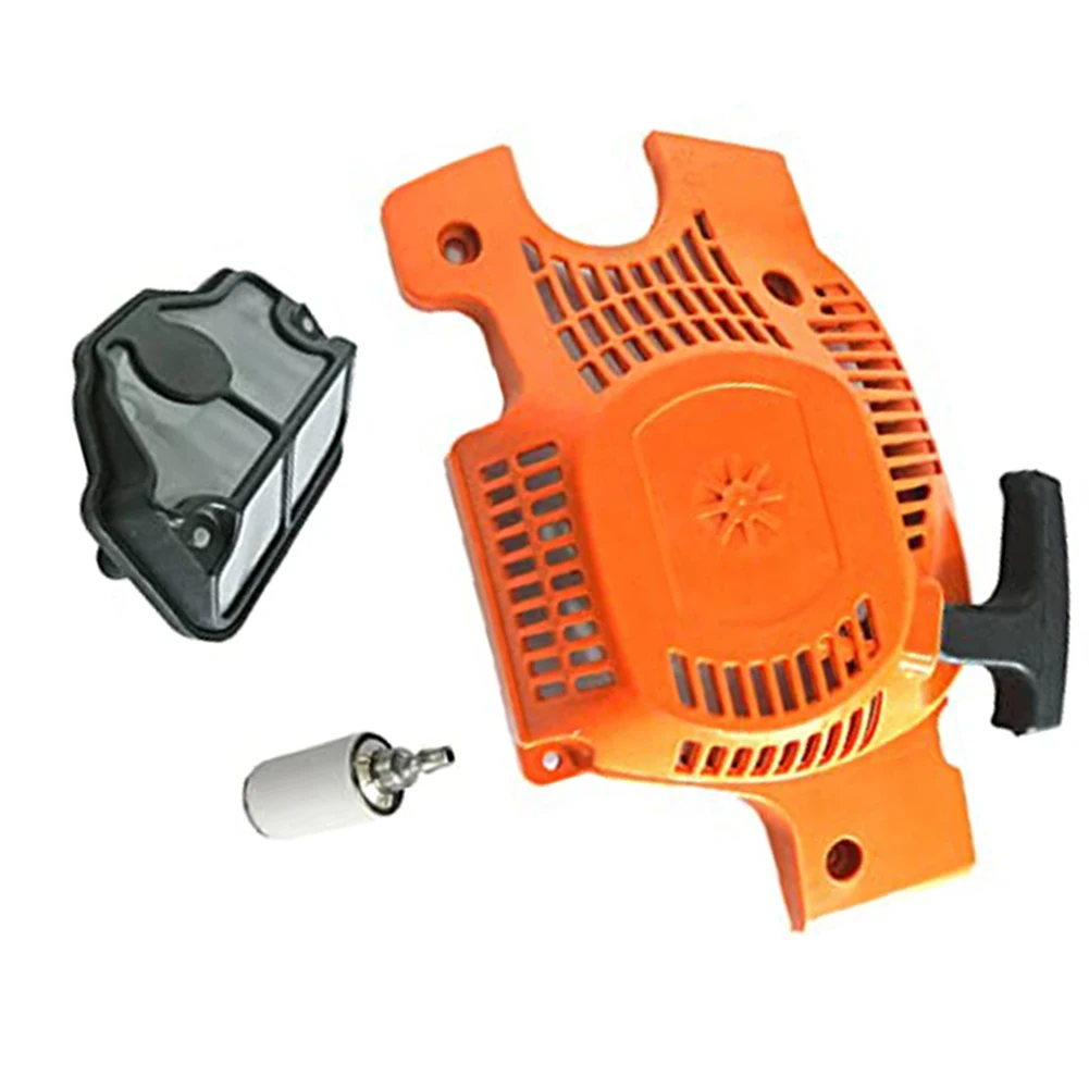 Backlash Pull Starter and Air Fuel Filter Kit Compatible with For HS 36 41 136 137 141 142 for Outdoor Equipment