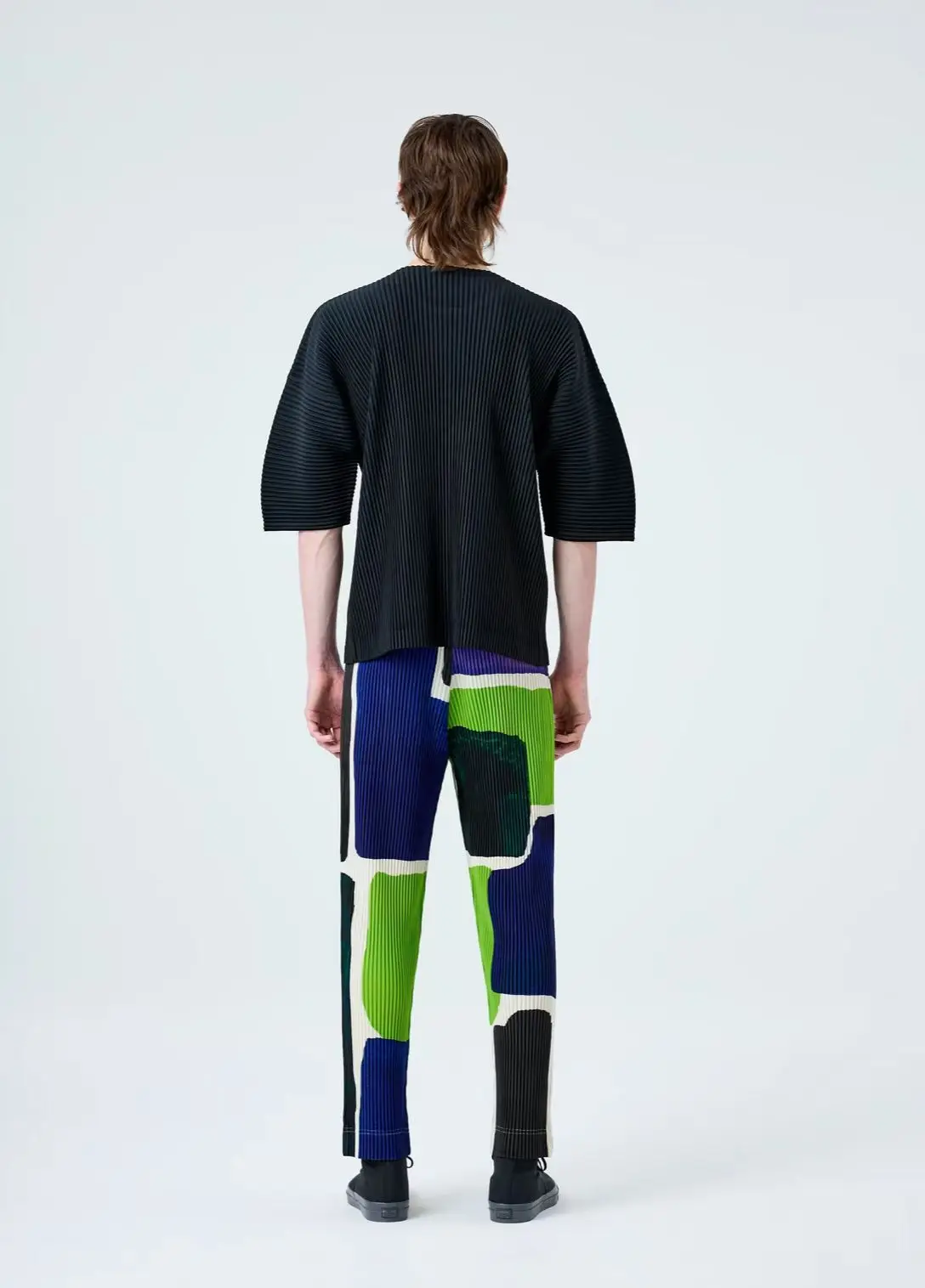 Pleats Original Print Pleated Pants 2024 Spring Summer New Personalized Printing Casual Pants Fashion Versatile Men's Clothing 4