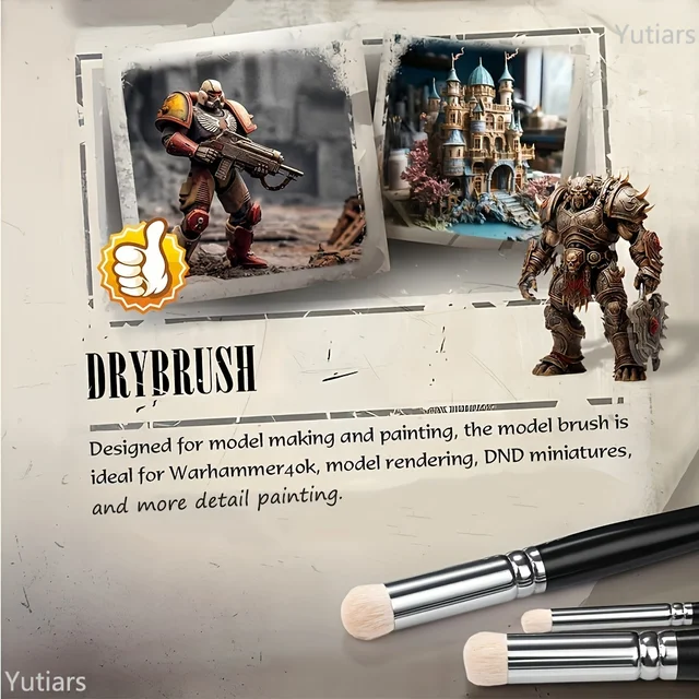 Set Di 21 Pennelli Per Miniature - Per Dettaglio, Pittura Acrilica E Modellismo
