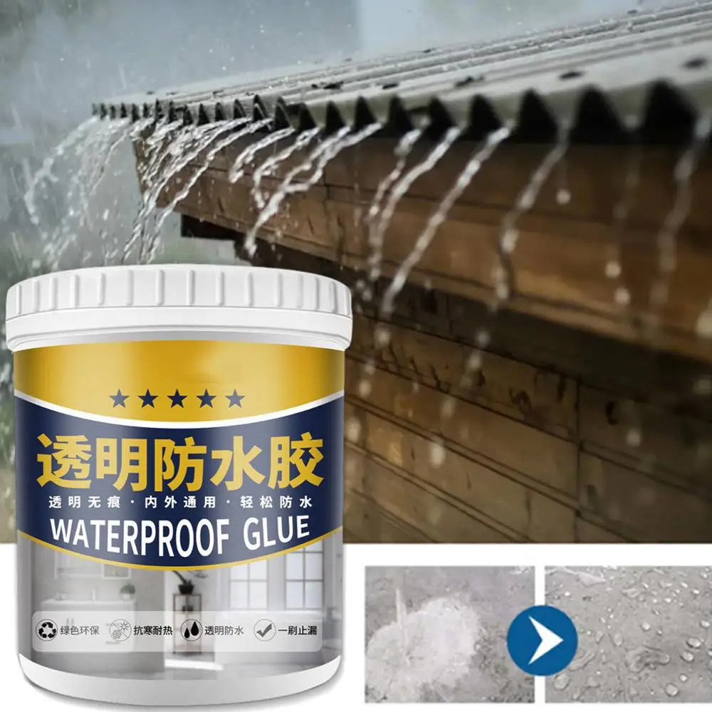 Description Picture 2 of item200g Invisible Coating Sealant With Brush Super Strong Anti-Leakage Agent Transparent Waterproof Adhesive Repairing Glue
