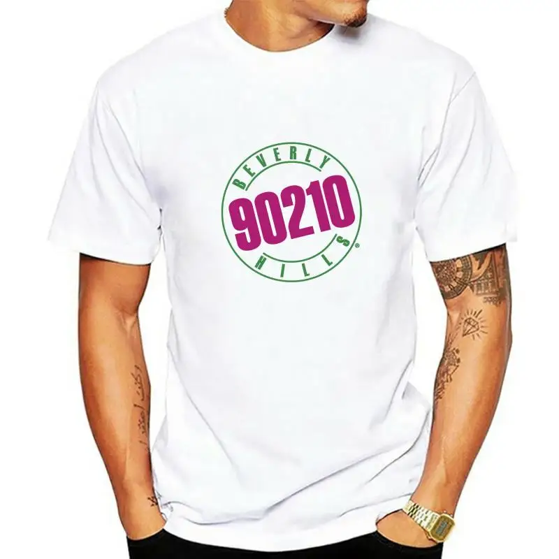 T-Shirt Uomo Neon Manica Corta Beverly Hills 90210