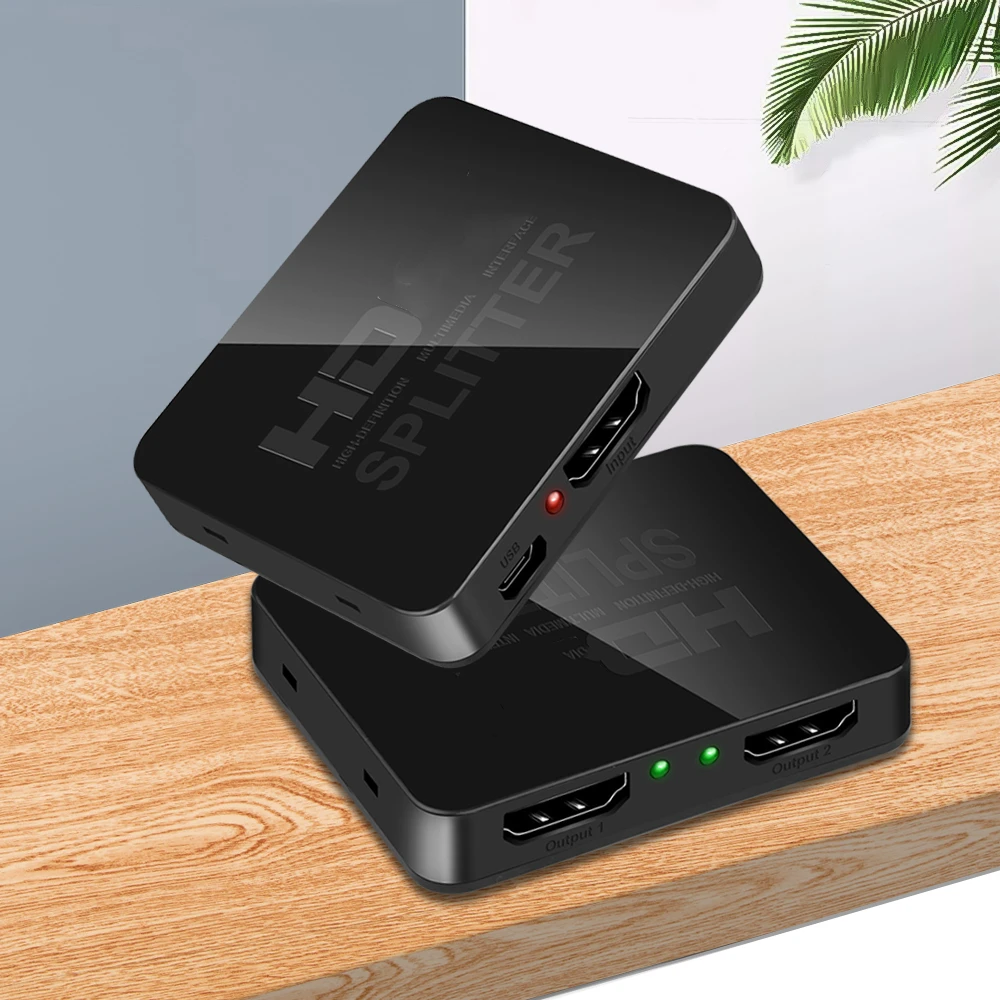 4K Hdmi-Compatibile Splitter Switch 1 In 2 Out Video Distributore Amplificatore Doppio Display Per Hdtv Box Pc Monitor Proiettore Laptop