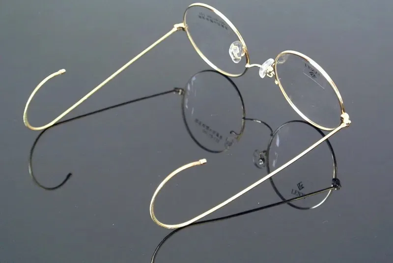 Vintage Round Eyeglasses - Small Round Glasses with Alloy Frame & Mirror Coating Lenses