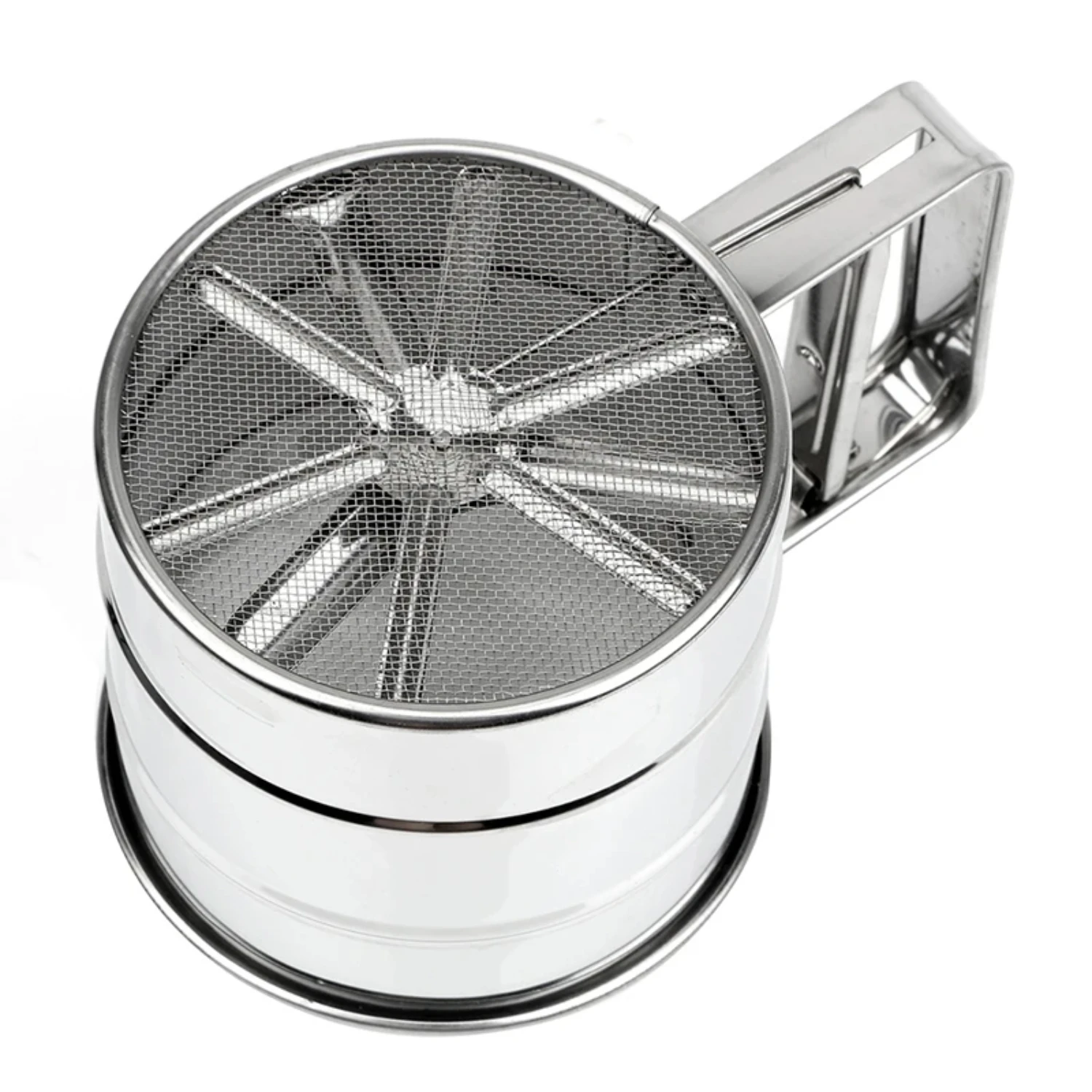 Stainless Steel Mesh Sifter Cup for Baking Kitchen Dining Pastry Tools Fine Powder Flour Shaker Icing Sugar Sieve Cup-Essen,flour sifter cup