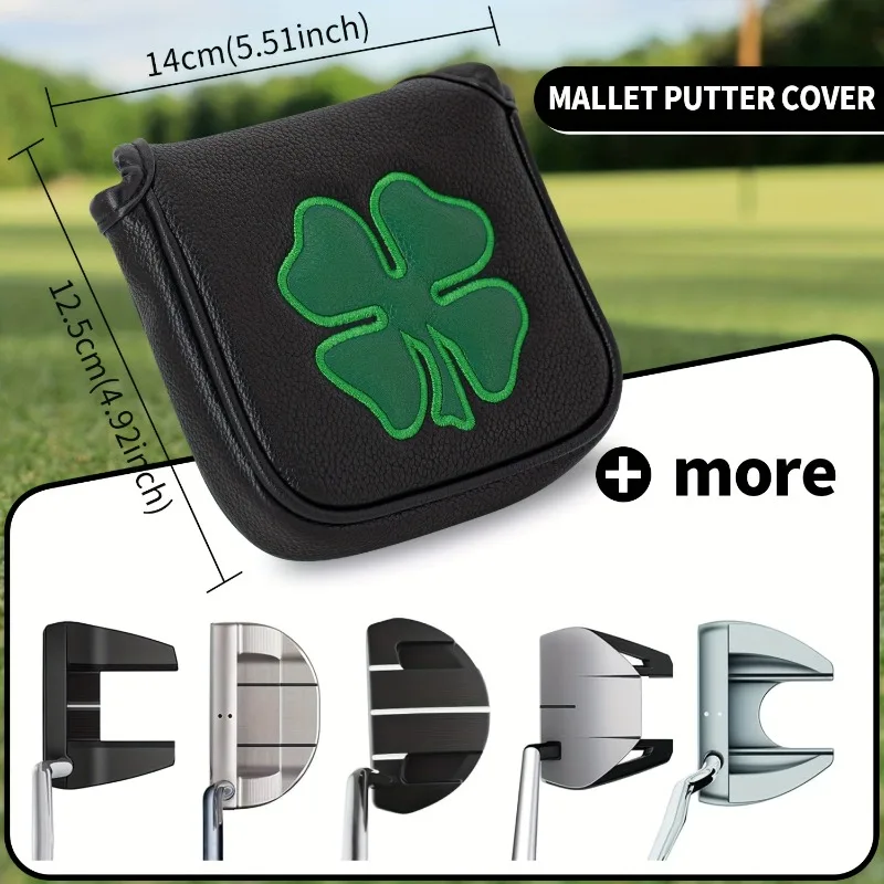 Stylish Clover Golf Putter Cover - Durable, Easy-to-Clean Protective Accessory