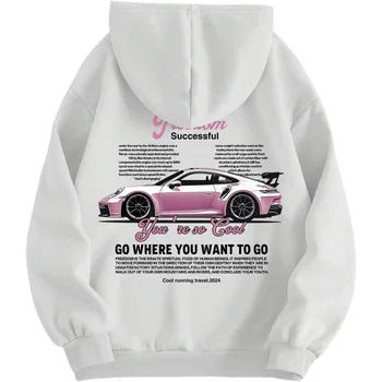 سترة موضة 2025 للرجال والنساء عالية الجودة مطبوعة فضفاضة ومريحة كلاسيكية على طراز الهيب هوب