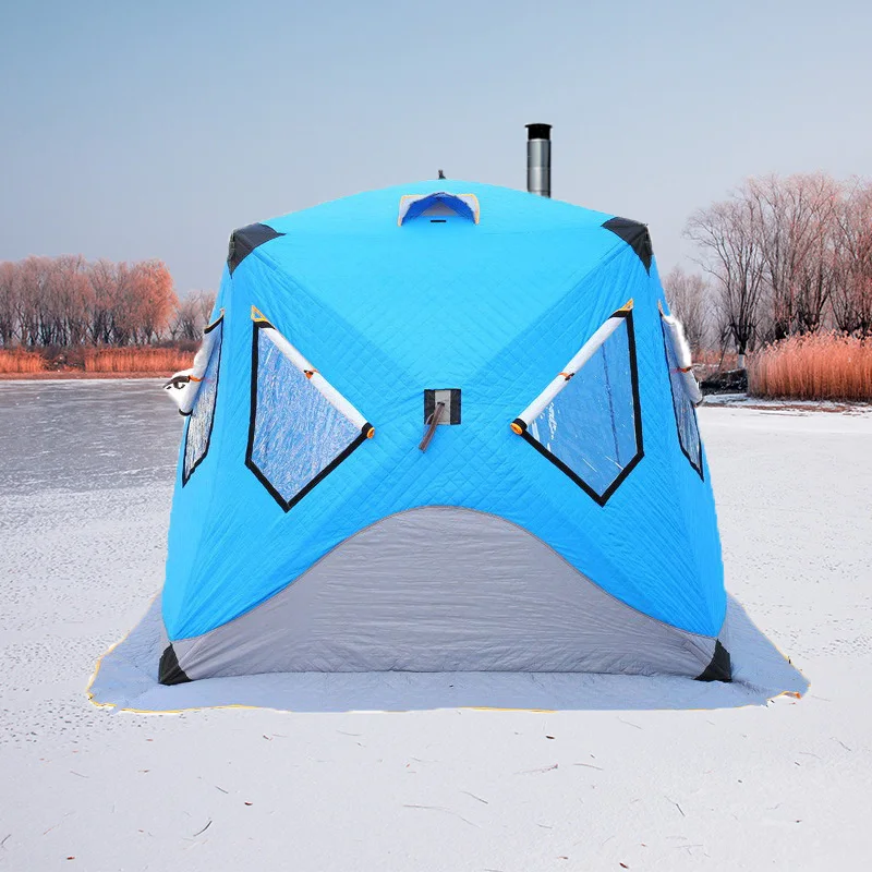 Vendita Calda Personalizzata Ad Alto Isolamento Invernale All'Aperto Campeggio Carp Cube Grandi Tende Da Sauna Portatili Oem Warm Large Ice Fishing Te