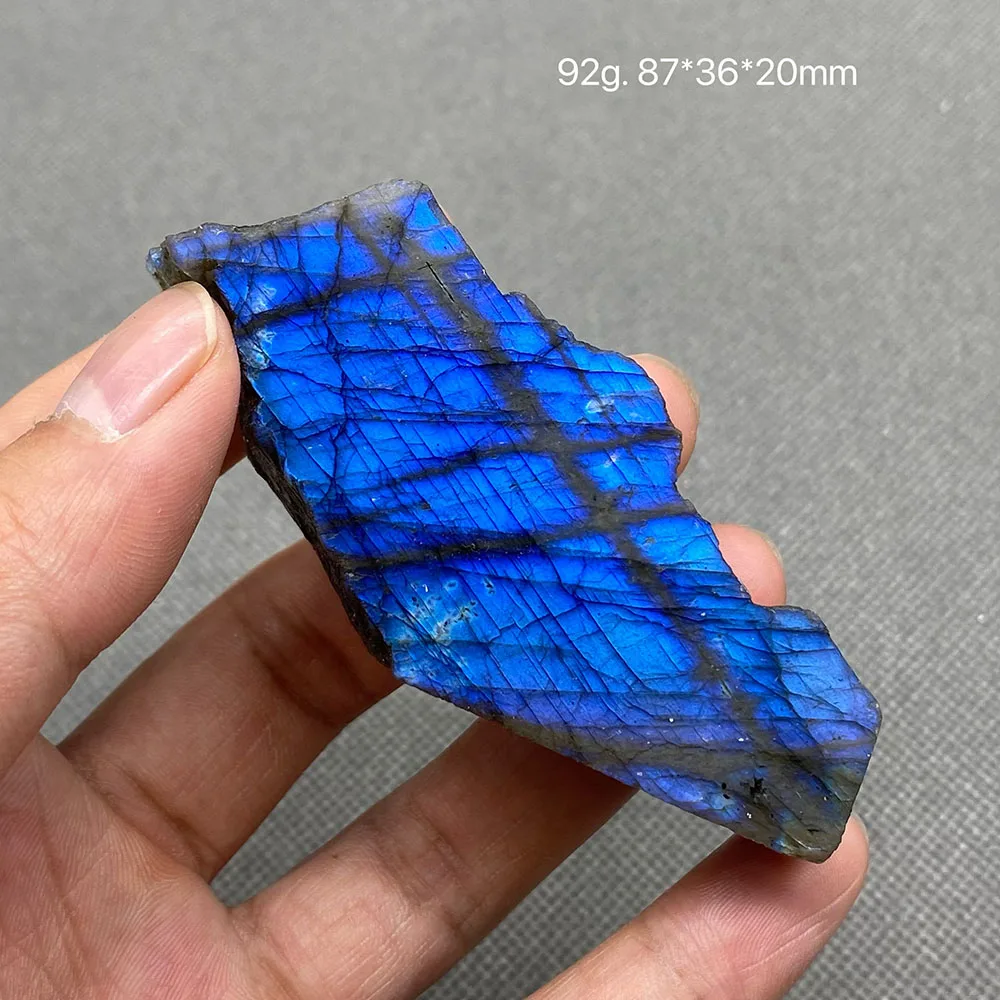 100% Splendida Fetta Di Labradorite Naturale Quarzo Cristallo Minerale Campione Ornamenti Regalo Da Collezione (Scatta Foto In Acqua Bagnata)
