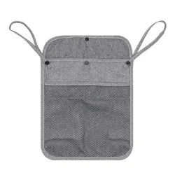 Portable Baby Stroller Hanging Organizer with Large Capacity and Double Pockets (GRAY)