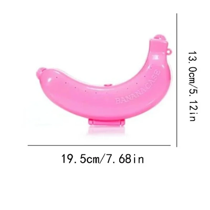 Durable Plastic Banana Storage Box - Portable, Reusable Fruit Container with Clip-On Lid, Ideal for Travel and Outdoor Use