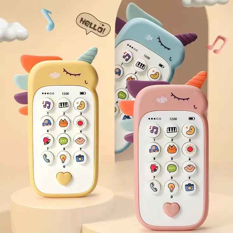 Téléphone jouet pour bébé avec son musical, jouets de sommeil pour bébé,  jouets de simulation TeWindsor