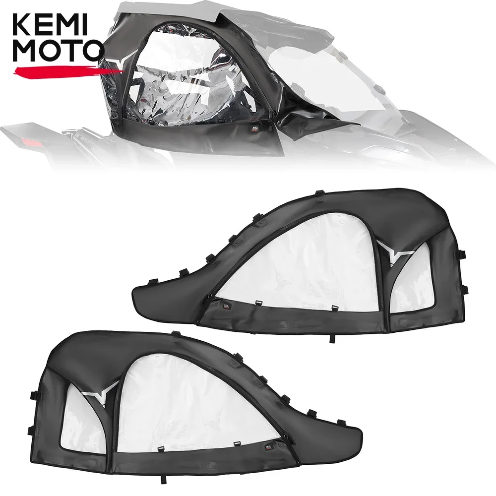 Doorstop Enclosure Soft Upper Door Set Kit KEMIMOTO UTV for CFMOTO for CF MOTO ZFORCE 950 SPORT HO EX 2020-2024