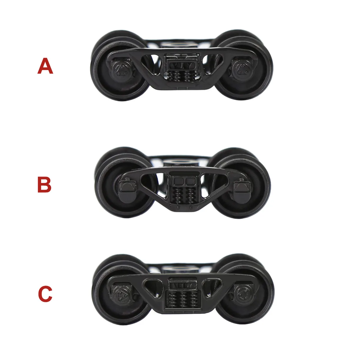 12pcs HO Scale 1:87 Model Trains Bogies with Plastic 33" or 36" Wheels Model Railway Accessories
