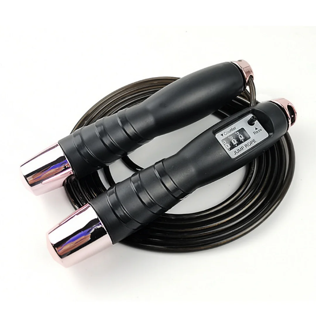 1 piece fitness jump rope 10 feet about 3 meters adjustable with counter anti winding fast sports rope skipping cable