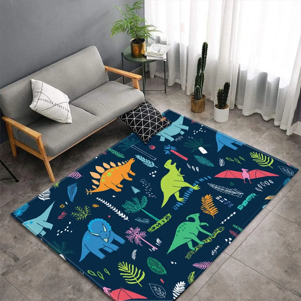 

Cute Cartoon Dinosaur Carpet for Living Room Children Room Playing Area Rug Soft Anti-slip Bedroom Entrance Doormat Home Decor