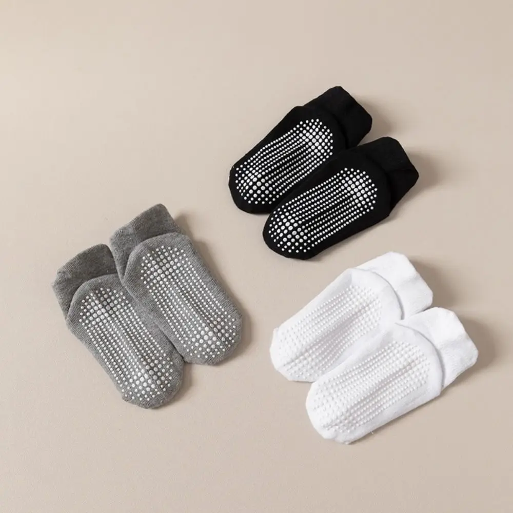 6Pairs Cute Cotton Baby Solid Socks Newborn Non-slip Tube Sock Short Infant Toddle Walking Socks First Walkers