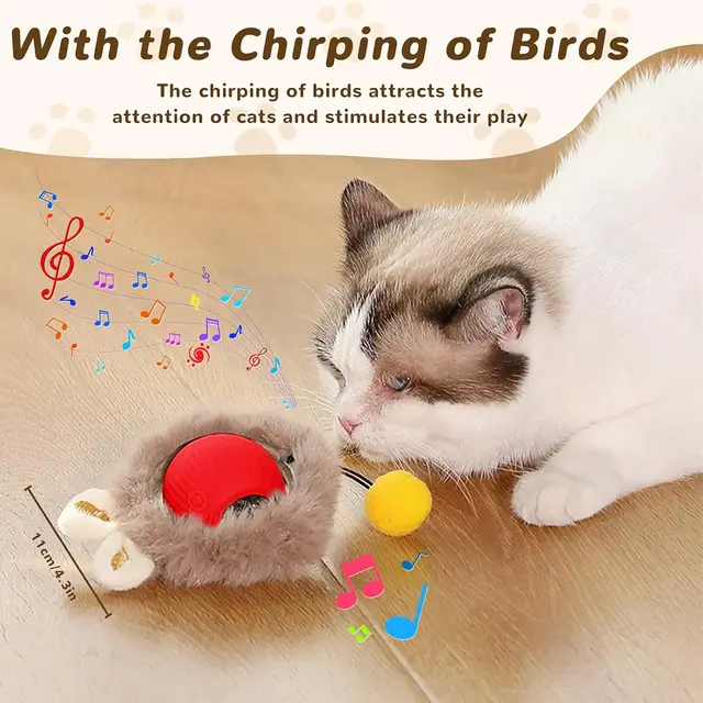Cat Interactive ball Toy, Automatic Rolling Ball with Tail, Rechargeable Smart Pet Interactive Toy, Intelligent toy for Cat 5