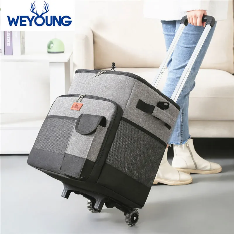 

Pull Rod Cooler Bags Thermal Insulation Package Portable Food Cold Drink Cooler Camping Refrigerator Ice Pack Picnic Lunch Bag