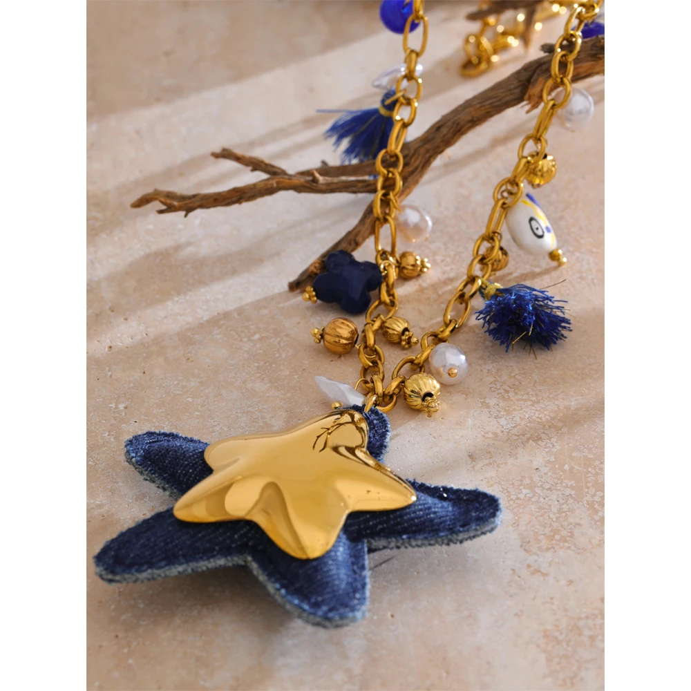 Yhpup Necklace for Women 18K Golden Plated Stainless Steel