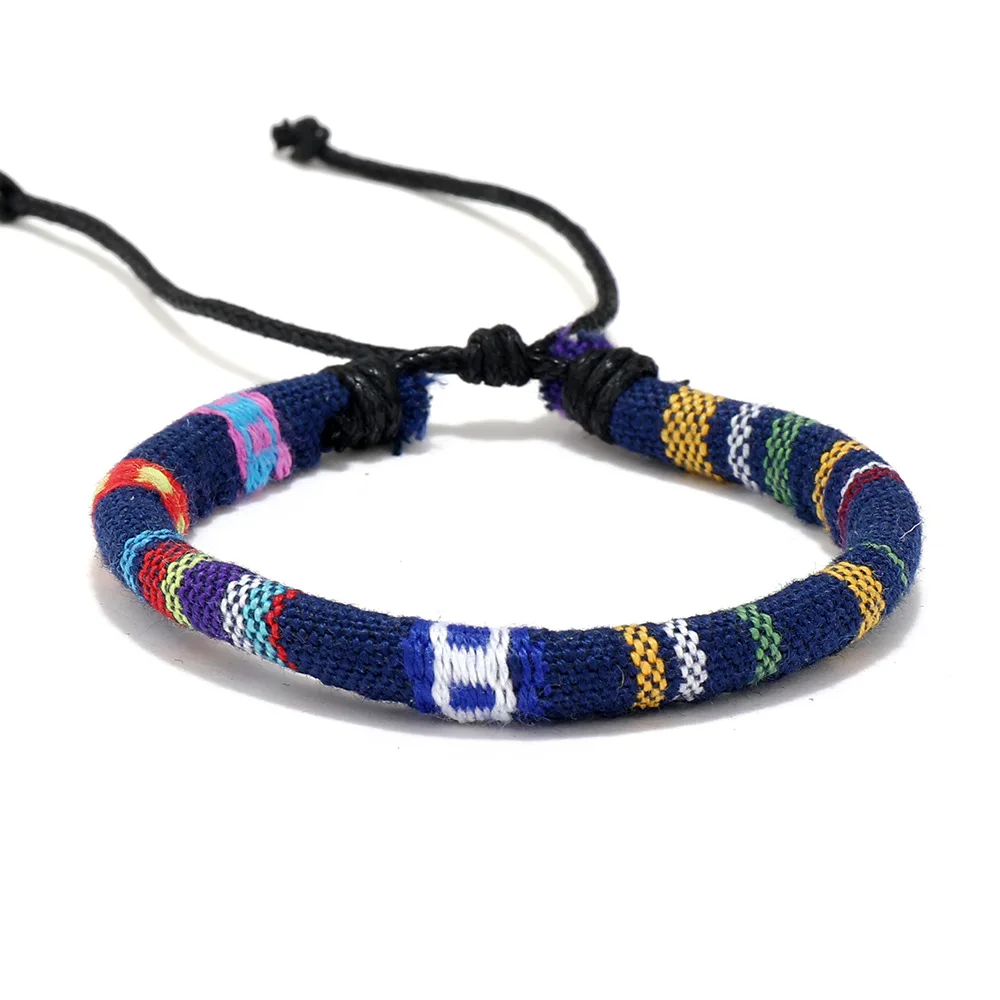 Colorful Bohemian Cotton And Linen Fabric Woven Bracelet Handmade Rope For  Men And Women Simple Versatile Friendship Bracelet - Bracelets - AliExpress