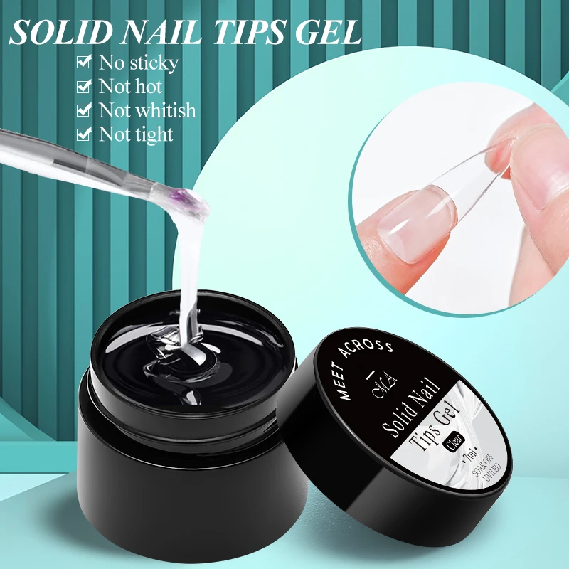 Solid Tips Gel Nail Polish Stick Adhesive Glue Gel Stick Tips Clear UV Gel  8ml