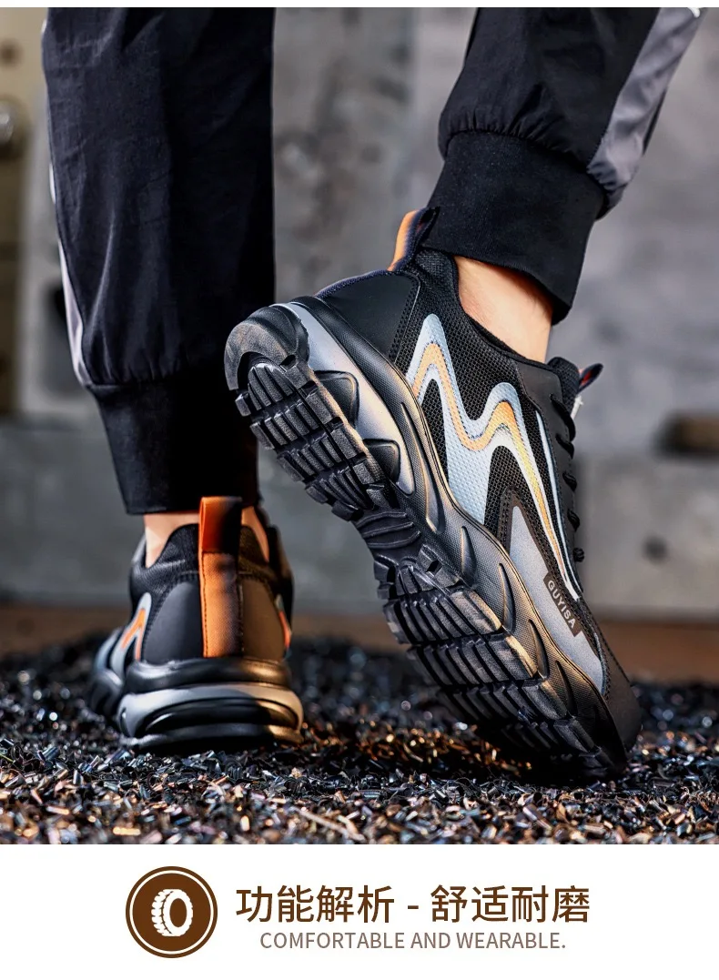 Men\'s Work‎ Safety Shoes Anti-Smash and Anti-Puncture Safety Size 11 Men Safety Shoes Work Steel Toe Shoes Anti-smash Anti  main image 4