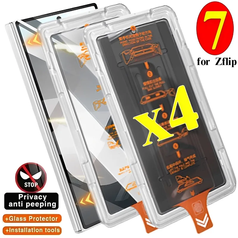 Premium HD Tempered Glass Screen Protector 4-Pack with Easy Installation & Dustproof Pull-out Film Boxes