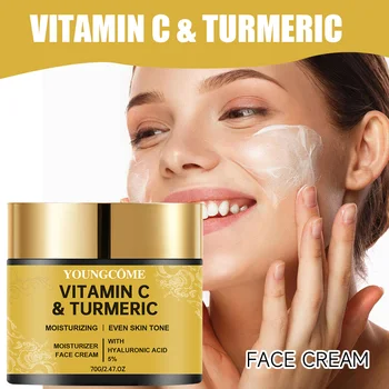 Curcuma Vitamina C Crema per il viso Retinolo Idratante Rassodante Ialuronico Schiarente Riparatore Liscio Cura della pelle Creme sbiancanti