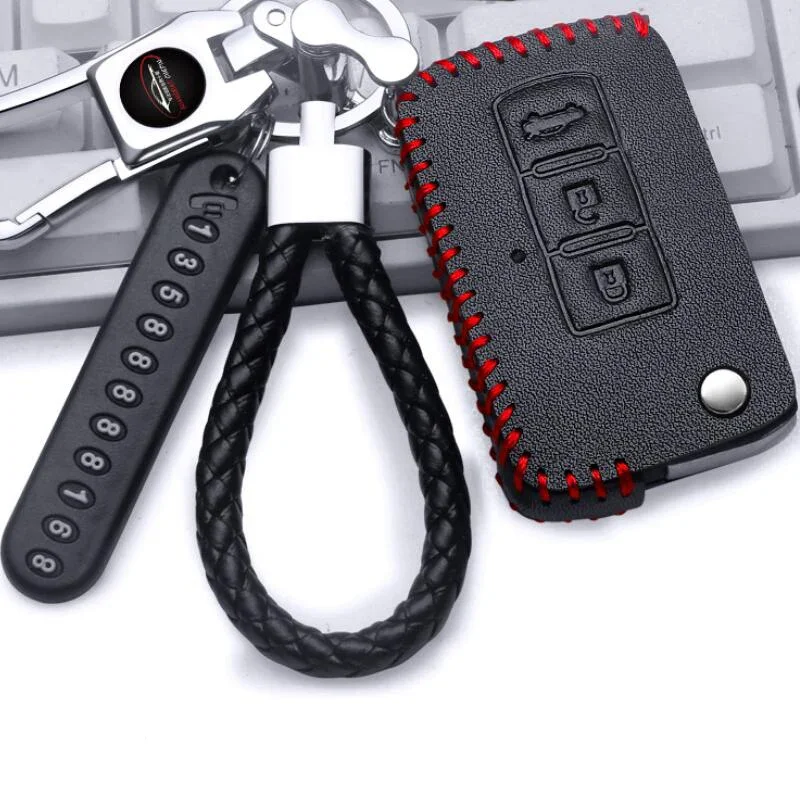 

Car Key Case Bag Holder Protective Sleeve Cover For Mitsubishi Pajero ASX Outlander Lancer Grandis Galant Colt Plus Mirage Etc.