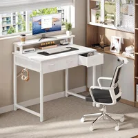 Small Computer Desk with Drawers, Office Desk with Monitor Stand for Small Spaces, Home Office desk 1