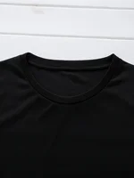 Ladies' summer loose GUEESS Los Angeles letter pattern print round neck short sleeved pocket comfortable casual plus size dress - Image 4