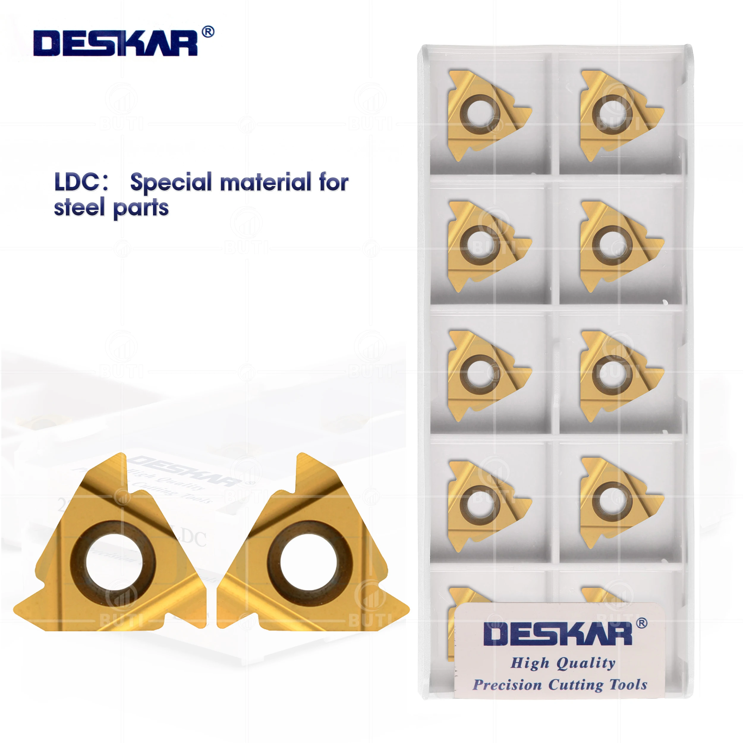 

DESKAR 100% Original 22ER 22IR 3.5 4.0 4.5ISO 5.0ISO 5.5ISO 6.0ISO LDC Threading Carbide Inserts CNC Lathe Cutter Tool For Steel