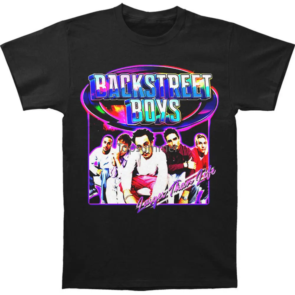 

Backstreet Boys Larger Than Life Slim Fit T Shirt S Xl New Comfortable T Shirt Casual Short Sleeve Print 100% Cotton Short