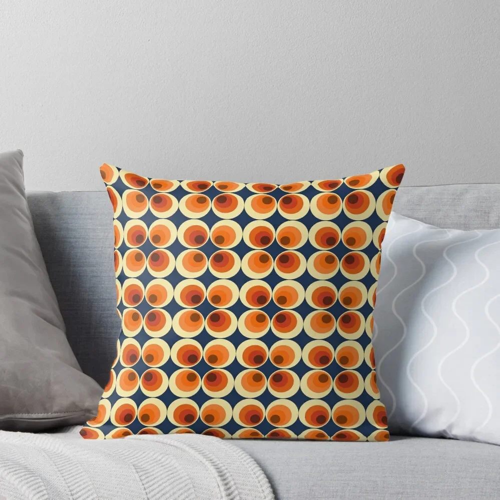 

Mid century modern abstract circle retro pattern Throw Pillow