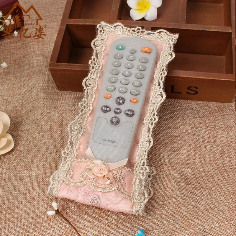 Remote Control Covers Multi-functional TV Air Conditioner Europe Modern Household Lace Floral Dust-proof Cover