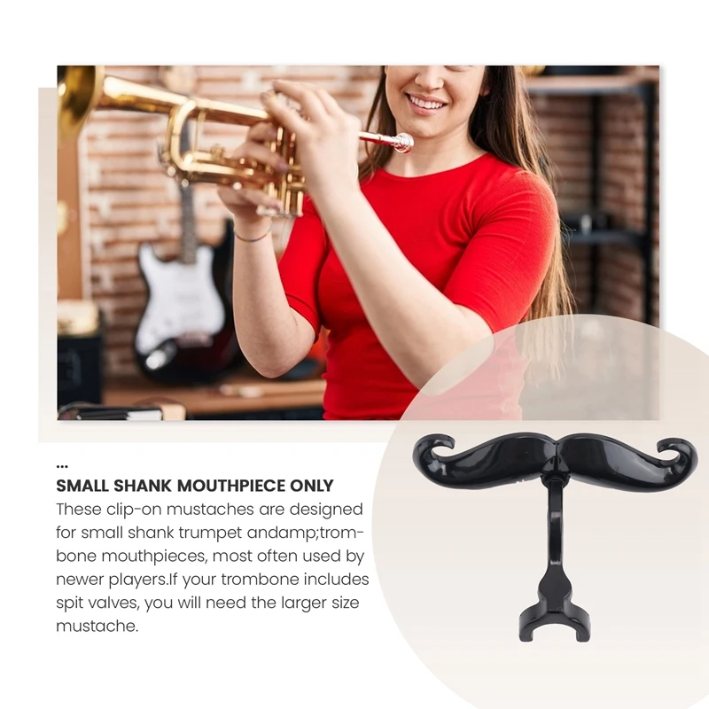 Clip-On Beard For Trumpet And Trombone Parts Protective Case Included-Fits All Trumpet Mouthpieces Mouthpiece Not Included