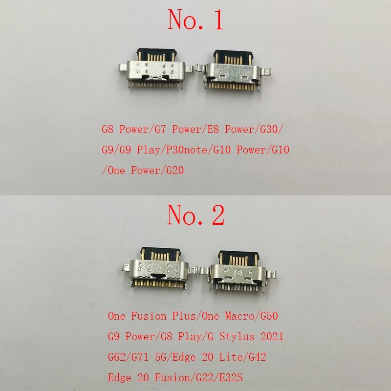 

10-50pcs USB Charger Connector For Motorola Moto E8 G8 G9 G7 Power Play G50 G10 G20 G30 G42 G62 G71 One Macro Charging Port Plug