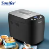 1.5kg Automatic Bread Machine 850w Programmable Bread Maker 15-hour Pre-set Timer Control Panel With Lcd Display Sonifer 1