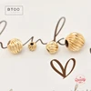 100% 14K Gold Filled Corrugated Twist Bead Gold Beads for Jewelry Making Handmde DIY Accessories Jewelry Findings Gold Beads 3