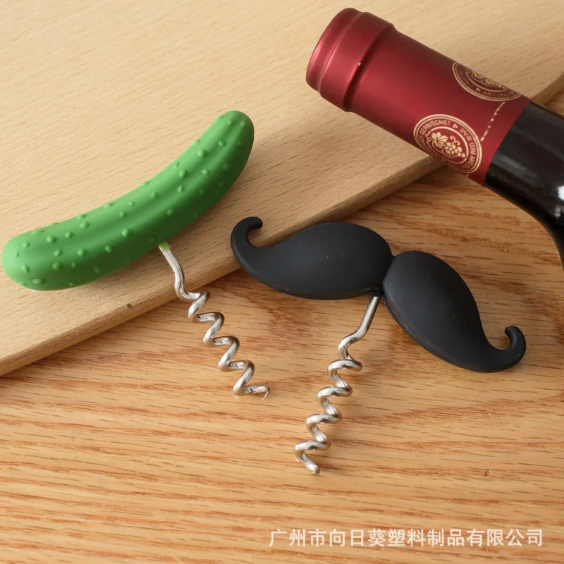 

Black Mustache Bottle Opener Corkscrew Bottle Caps Stainless Steel Easy to Use Ergonomic Handle Non-slip and Comfortable