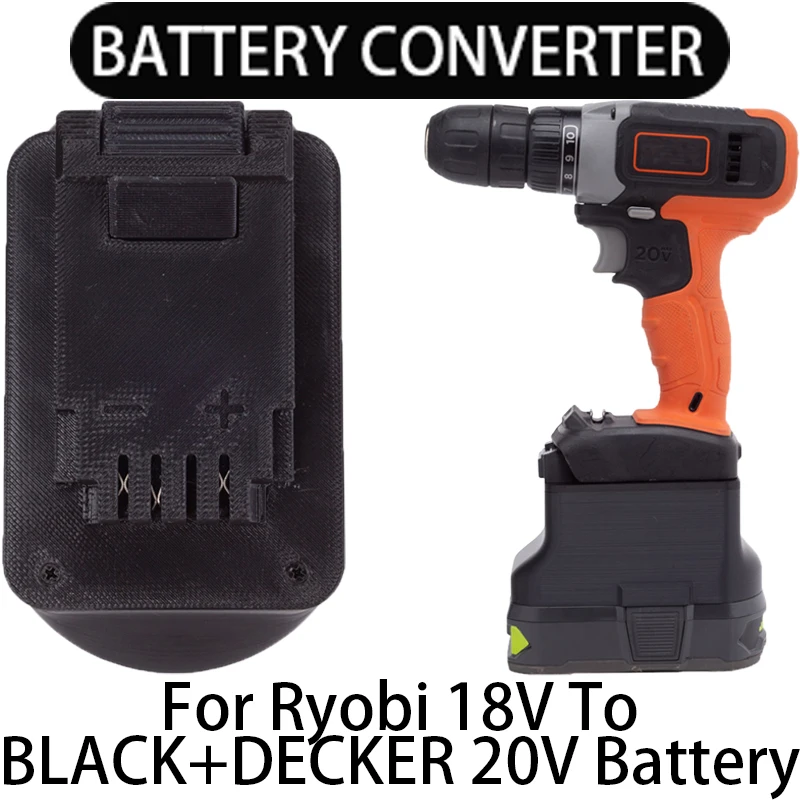 Battery Adapter for BLACK+DECKER 20V Li-Ion Tools Converter to Ryobi 18V Li-Ion Battery Adapter Power Tool Accessory