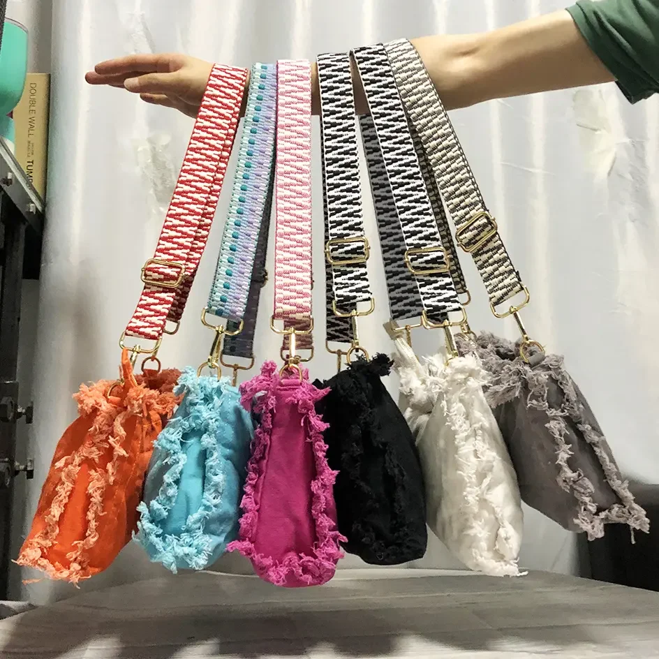 

Женская пляжная Холщовая Сумка-тоут с ремешком с вышивкой, летняя сумка через плечо