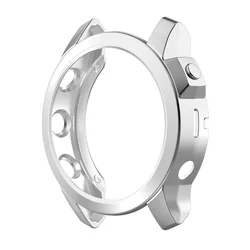 Enhanced TPU Protective Case - Durable Bumper Shell Cover - Garmin Fenix 7X (Silver)